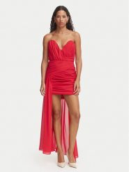 Bardot Sukienka koktajlowa Remalia 60555DB Czerwony Slim Fit. Czerwone sukienki damskie Bardot, bez wzorów, z syntetyku, wizytowe, bez kołnierzyka, bez ramiączek. Za 839.99 zł.