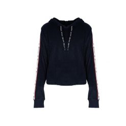 Bluza trekking damska. Niebieskie bluzy damskie Champion, xl, bez wzorów, z bawełny, bez ramiączek, z kapturem. Za 198.00 zł.