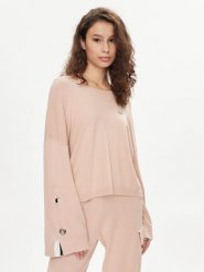 Liu Jo Sweter TA4046 MS49I Różowy Regular Fit. Czerwone swetry nierozpinane damskie Liu Jo, m, bez wzorów, z wiskozy, bez kołnierzyka, bez ramiączek. Za 559.99 zł.