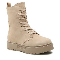 Trzewiki Jenny Fairy. Brązowe botki damskie Jenny Fairy, bez wzorów, bez obcasa, na płaskiej podeszwie, bez zapięcia. Za 129.99 zł.