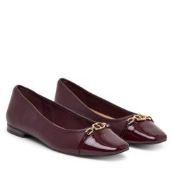 Baleriny Aldo. Czerwone balerinki damskie Aldo, bez wzorów, bez obcasa, bez zapięcia. Za 259.99 zł.