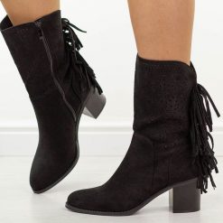 Czarne ażurowe botki damskie na obcasie M.Daszyński 2337-15. Czarne botki damskie M.Daszyński, na jesień, w ażurowe wzory, z jeansu, boho, bez obcasa, na obcasie, bez zapięcia. W wyprzedaży za 197.10 zł.