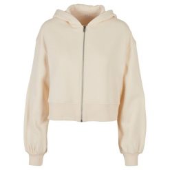 Krótka Bluza Damska Z Kapturem Zapinana Na Zamek Błyskawiczny. Czarne bluzy damskie BUILD YOUR BRAND, xl, bez wzorów, bez ramiączek, z kapturem. Za 227.99 zł.