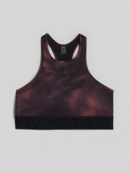 4F Biustonosz treningowy z niskim wsparciem damski - brązowy XS. Brązowe bielizna sportowa damska 4F, l, bez wzorów, ze skóry. Za 129.99 zł.