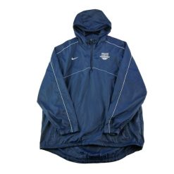 Kurtka męska Nike Michigan Basketball wiatrówka. Niebieskie kurtki sportowe męskie Nike, l, bez wzorów, bez kaptura, na fitness i siłownię. Za 114.98 zł.