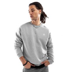 Męska bluza dresowa Lifestyle Siroko Effortless. Szare bluzy męskie SIROKO, m, bez wzorów, z dresówki, bez ramiączek, bez kaptura. Za 126.00 zł.