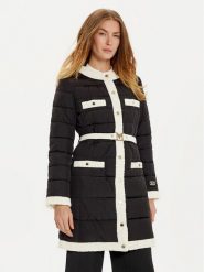 Marciano Guess Płaszcz zimowy Cecilia 4BGL47 7127A Czarny Regular Fit. Czarne płaszcze damskie Marciano Guess, na zimę, z aplikacjami, z syntetyku, bez kołnierzyka, bez kaptura. Za 1,119.00 zł.
