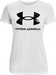 Under Armour Koszulka damska Under Armour Live Sportstyle Graphic biała SSC 1356305 102 XL. Białe bluzki damskie Under Armour, xl, bez wzorów, bez kołnierzyka, bez ramiączek. Za 122.31 zł.