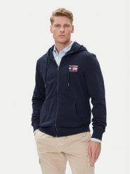Tommy Hilfiger Bluza American MW0MW39691 Granatowy Regular Fit. Niebieskie bluzy męskie Tommy Hilfiger, m, bez wzorów, z bawełny, bez ramiączek, bez kaptura. Za 419.99 zł.
