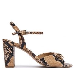 Sandały HÖGL. Brązowe sandały damskie HÖGL, bez wzorów, bez obcasa, na słupku, bez zapięcia. Za 849.99 zł.