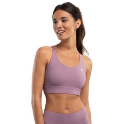 Stanik sportowy fitness damski - Wysokie wsparcie Pacemaker Mauve. Fioletowe bielizna sportowa damska SIROKO, xl, bez wzorów, z nylonu. W wyprzedaży za 126.00 zł.