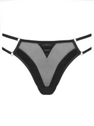 Hunkemöller Stringi Vienna 301822 Czarny. Czarne majtki damskie Hunkemöller, z syntetyku. Za 59.99 zł.
