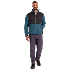 Trespass Hanlonton - Męska hybrydowa kurtka polarowa At200 Bondi Blue. Niebieskie kurtki sportowe męskie Trespass, m, bez wzorów, z polaru, bez kaptura, narciarskie. Za 326.99 zł.