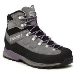 Trekkingi Dolomite. Szare obuwie trekkingowe damskie Dolomite, z gore-texu, bez zapięcia. Za 989.99 zł.