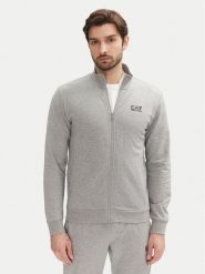 EA7 Emporio Armani Bluza 8NPM31 PJVRZ O8003 Szary Regular Fit. Szare bluzy męskie EA7 Emporio Armani, m, bez wzorów, z bawełny, bez ramiączek, bez kaptura. Za 309.99 zł.
