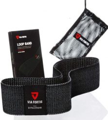 Opaski z pętelką Fortis Premium z torbą i instrukcjami ćwiczeń. Czarne torby sportowe męskie VIA FORTIS, bez wzorów, z bawełny, małe. Za 99.90 zł.