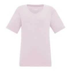 T-shirt Damski W Serek Fingal. Czerwone t-shirty damskie Regatta, bez wzorów, sportowe, bez kołnierzyka, bez ramiączek. Za 76.99 zł.