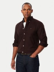 Tommy Hilfiger Koszula Flannel Solid MW0MW40469 Brązowy ciemny Regular Fit. Brązowe koszule męskie Tommy Hilfiger, m, bez wzorów, z bawełny, bez kołnierzyka, bez ramiączek. Za 369.99 zł.