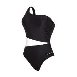 Strój kąpielowy jednoczęściowy damski Zoggs Lattice One Shoulder. Czarne stroje kąpielowe damskie Zoggs, l, bez wzorów. Za 79.99 zł.