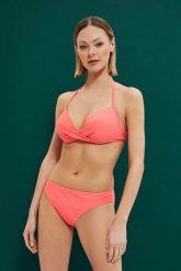 Dół od bikini. Brązowe stroje kąpielowe damskie MOODO, l, bez wzorów, z elastanu. W wyprzedaży za 13.49 zł.