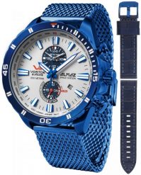 Zegarek męski Vostok Europe YM8J-320D657B niebieski. Niebieskie zegarki męskie Vostok Europe, bez wzorów. Za 4,204.35 zł.