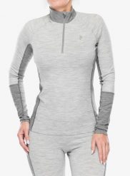 Bluza termoaktywna damska Peak Performance Magic Half Zip. Szare bluzy damskie Peak Performance, l, bez wzorów, z elastanu, eleganckie, bez ramiączek, bez kaptura. Za 324.49 zł.