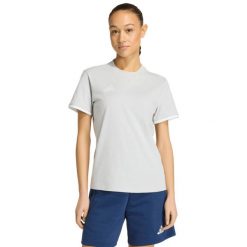 Koszulka damska adidas Entrada 26 Tee. Szare bluzki damskie Adidas, bez wzorów, z bawełny, sportowe, bez kołnierzyka, bez ramiączek. Za 78.99 zł.