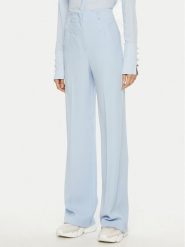 Patrizia Pepe Spodnie materiałowe 8P0685/A545-CA38 Błękitny Regular Fit. Niebieskie spodnie materiałowe damskie Patrizia Pepe, bez wzorów, z materiału. Za 679.99 zł.