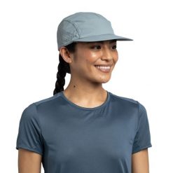 Czapka z daszkiem BUFF DESERT CAP SOLID. Niebieskie czapki damskie Buff, na lato, bez wzorów, z elastanu. Za 193.99 zł.