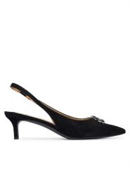 LAUREN RALPH LAUREN Czółenka 802P22321001 Czarny. Czarne czółenka damskie Lauren Ralph Lauren, bez wzorów, ze skóry, bez obcasa, bez zapięcia. Za 769.99 zł.