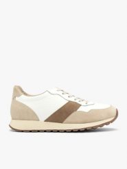 Kremowo-brązowe sznurowane półbuty. Brązowe półbuty męskie Ryłko, bez wzorów, ze skóry, bez obcasa, bez zapięcia. Za 529.99 zł.