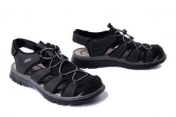 RIEKER 26770-00 black, sandały męskie. Czarne sandały męskie Rieker, na lato, bez wzorów, bez zapięcia. Za 295.92 zł.