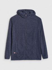 4F Bluza trekkingowa Primaloft Active damska - szara S. Szare bluzy damskie 4F, l, bez wzorów, z materiału, klasyczne, bez ramiączek, z kapturem. W wyprzedaży za 139.99 zł.