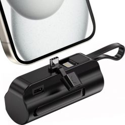 Powerbank Alogy PowerBank 5000mAh Alogy bank energii kieszonkowy mały ładowarka zewnętrzna Power Bank USB-C i lightning Czarny. Czarne powerbanki Alogy. Za 105.00 zł.