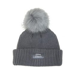 Czapka damska z pomponem Kentucky. Szare czapki damskie KENTUCKY HORSEWEAR, na zimę, bez wzorów, z dzianiny, eleganckie. Za 219.00 zł.