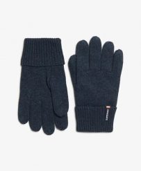 Superdry Rękawiczki Essential Logo Dziane - Richest Navy Marl. Niebieskie rękawiczki męskie Superdry, bez wzorów, z bawełny. Za 107.55 zł.