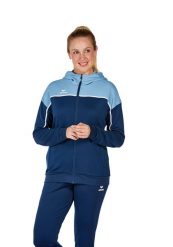Damska bluza dresowa z kapturem Erima Change. Niebieskie bluzy damskie Erima, bez wzorów, z dresówki, bez ramiączek, z kapturem. Za 244.95 zł.