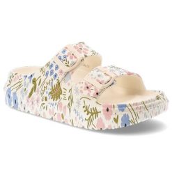 Klapki damskie Laura Vita, na platformie dwa regulowane paski lekka podeszwa komfortowy fason casualowy styl, beżowe, 01 LTY25-001. Brązowe klapki damskie Laura Vita, bez wzorów, bez obcasa, na platformie, bez zapięcia. Za 134.90 zł.