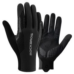 Rękawiczki rowerowe Rockbros wiosna/lato/jesień, pełne. Czarne rękawiczki damskie ROCKBROS, na jesień, bez wzorów. Za 79.99 zł.