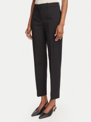 Tommy Hilfiger Chinosy Timeless WW0WW51718 Czarny Slim Fit. Czarne spodnie materiałowe damskie Tommy Hilfiger, bez wzorów, z wełny. Za 649.99 zł.