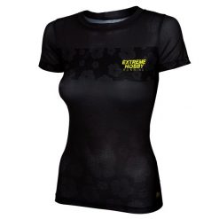 Koszulka do biegania damska z krótkim rękawem EXTREME HOBBY FLOWERS. Szare bluzki damskie EXTREME HOBBY, xs, bez wzorów, z elastanu, sportowe, bez kołnierzyka, bez ramiączek. Za 149.00 zł.