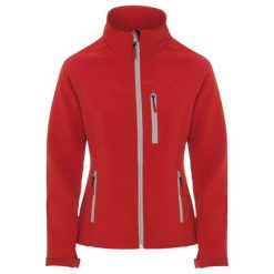 Kurtka Damska Antartida Soft Shell. Czerwone kurtki sportowe damskie ROLY, m, bez wzorów, bez ramiączek, bez kaptura, trekkingowe. Za 133.99 zł.