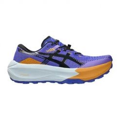 Buty trekkingowe męskie Asics 1011C164400. Niebieskie trekkingi męskie Asics, z materiału, bez zapięcia. Za 845.00 zł.