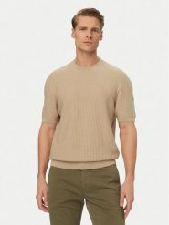 BOSS Sweter H-Nilton 50560468 Beżowy jasny Regular Fit. Brązowe swetry męskie Boss, m, bez wzorów, z bawełny, bez kołnierzyka, bez ramiączek. Za 480.99 zł.