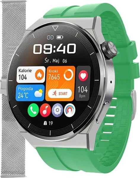 Smartwatch Enter SAT.111.5314.1411-SET Zielony. Zielone zegarki smartwatch Enter, bez wzorów. Za 299.00 zł.