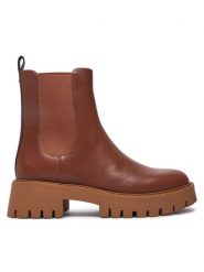 MICHAEL Michael Kors Sztyblety Asher 40F4ASFE6L Brązowy. Brązowe botki damskie MICHAEL Michael Kors, bez wzorów, ze skóry, bez obcasa, na płaskiej podeszwie, bez zapięcia. Za 839.99 zł.