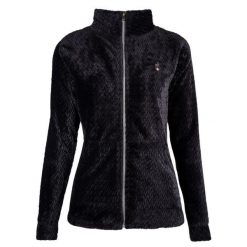 Kurtka polarowa damska Aulp Becco. Czarne kurtki sportowe damskie Aulp, bez wzorów, z polaru, bez ramiączek, bez kaptura, trekkingowe. Za 329.99 zł.