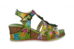 Sandały Laura Vita Bonito 30 Vert 202084, Zielony, Skóra naturalna - 37. Zielone sandały damskie Laura Vita, bez wzorów, z gumy, bez obcasa, na koturnie, bez zapięcia. W wyprzedaży za 224.10 zł.