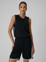 4F Koszulka do koszykówki loose szybkoschnąca uniseks - czarna XL. Czarne koszulki sportowe męskie 4F, m, bez wzorów, z materiału, bez ramiączek, na fitness i siłownię. Za 119.99 zł.