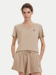 Beverly Hills Polo Club T-Shirt P-SS26W-TS516518 Beżowy Regular Fit. Brązowe t-shirty damskie Beverly Hills Polo Club, s, bez wzorów, z bawełny, bez kołnierzyka, bez ramiączek. Za 139.99 zł.